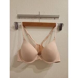 Wacoal Future Foundation Front Close T Back Bra 32A Nude Push Up Racerback